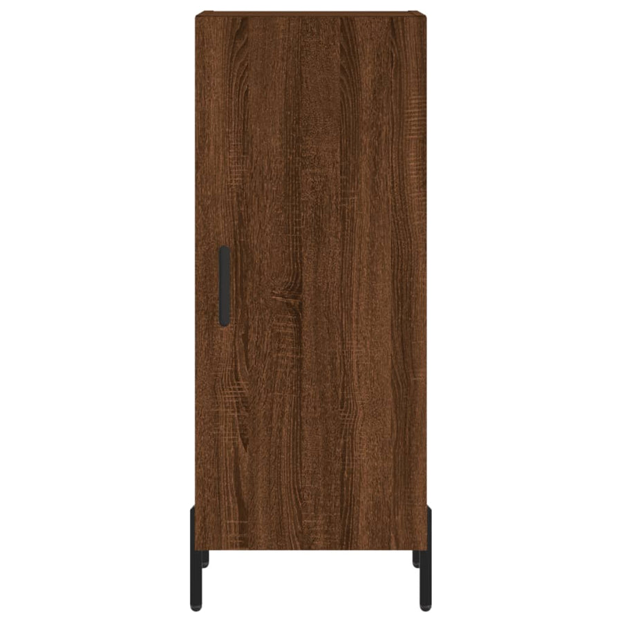 Dressoir 34,5X34X90 Cm Bewerkt Hout Bruin Eikenkleur