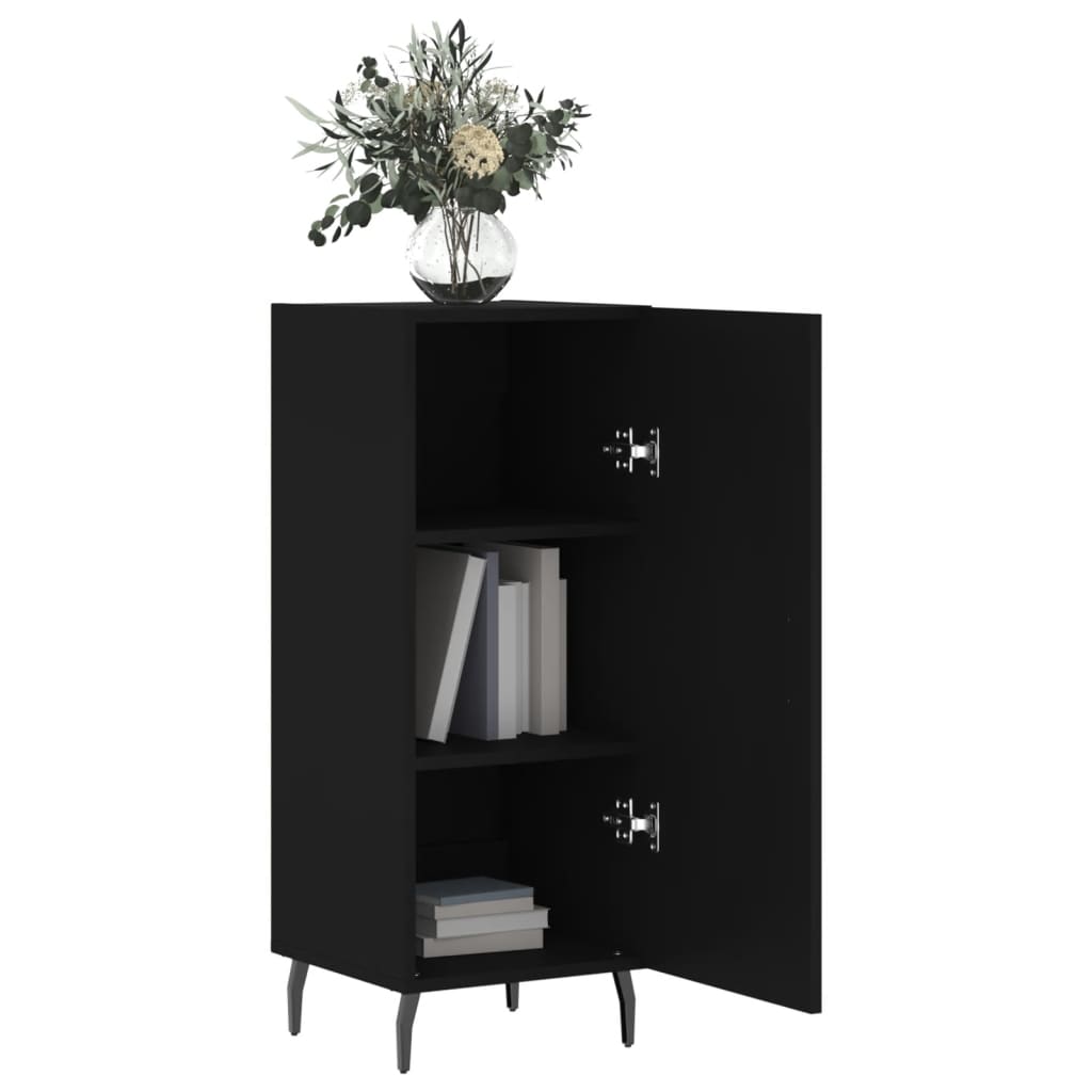 Dressoir 34,5X34X90 Cm Bewerkt Hout Zwart