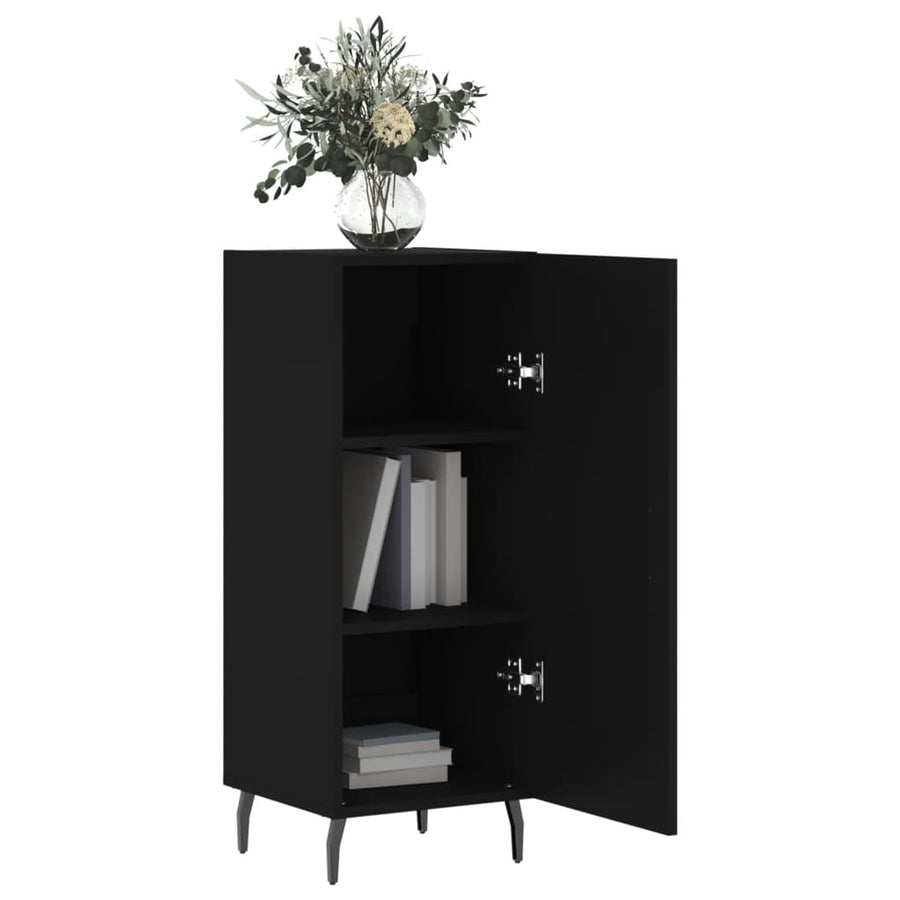 Dressoir 34,5X34X90 Cm Bewerkt Hout Zwart