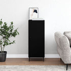Sideboard 34.5x34x90 cm engineered wood black
