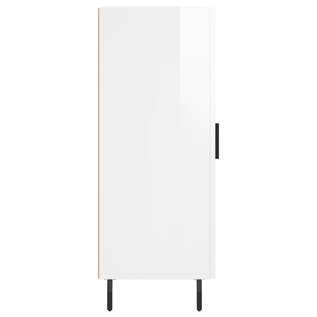 Dressoir 34,5X34X90 Cm Bewerkt Hout Hoogglans Wit