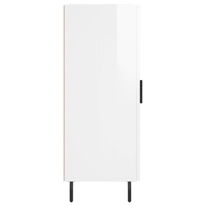 Dressoir 34,5X34X90 Cm Bewerkt Hout Hoogglans Wit