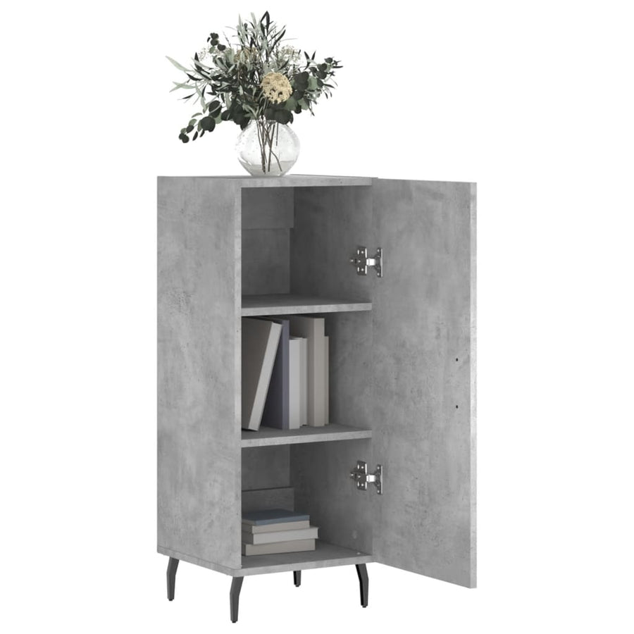 Dressoir 34,5X34X90 Cm Bewerkt Hout Betongrijs