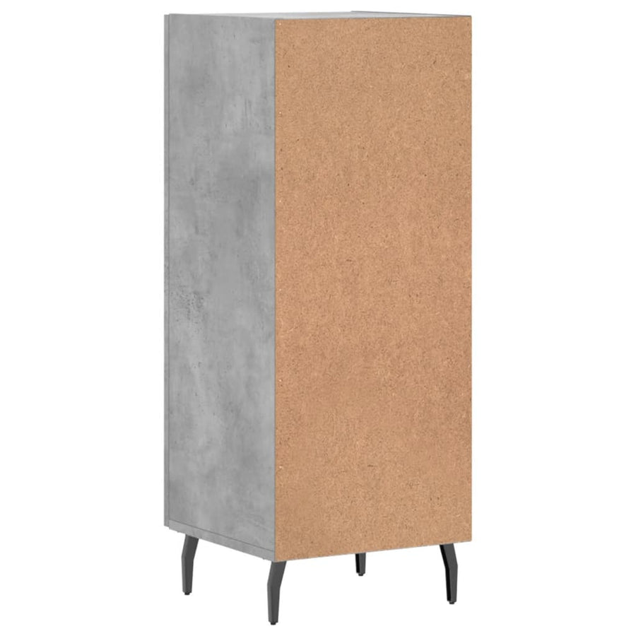 Dressoir 34,5X34X90 Cm Bewerkt Hout Betongrijs