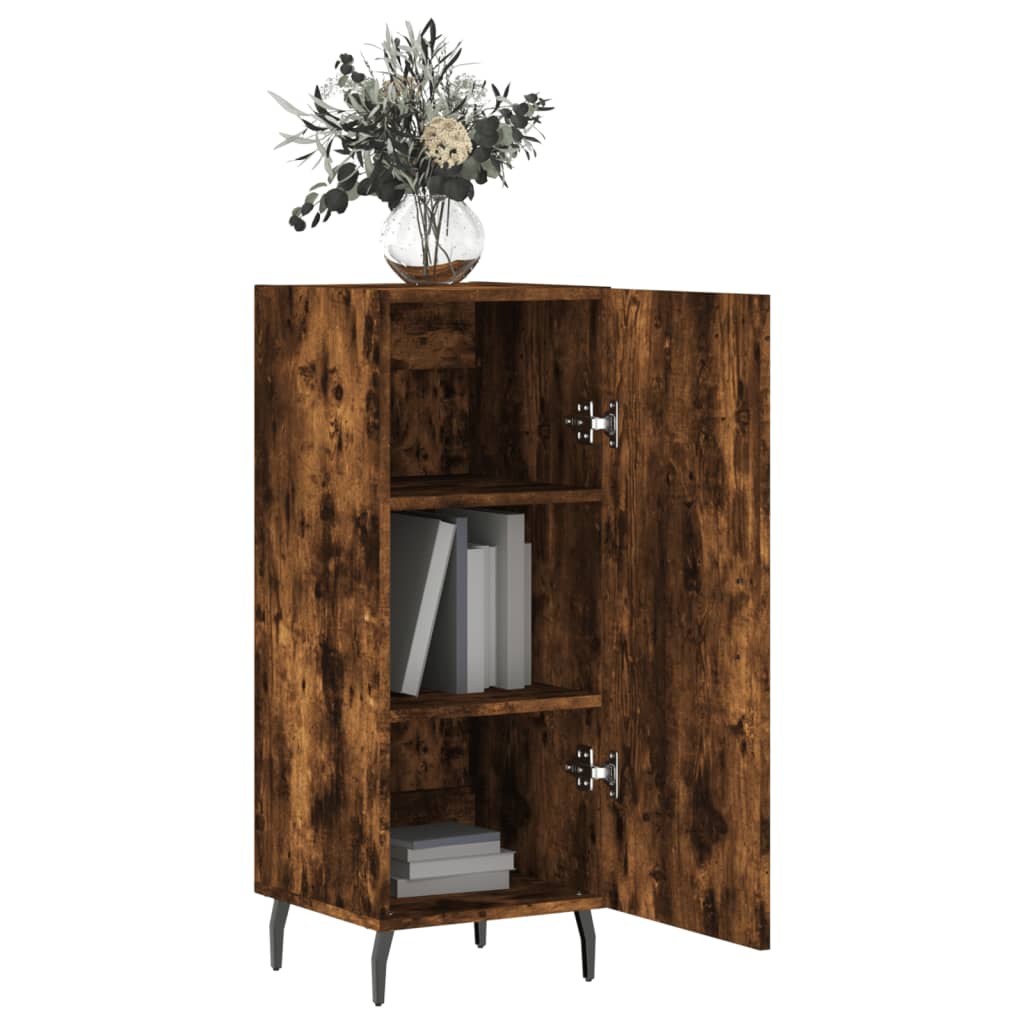 Dressoir 34,5X34X90 Cm Bewerkt Hout Gerookt Eiken