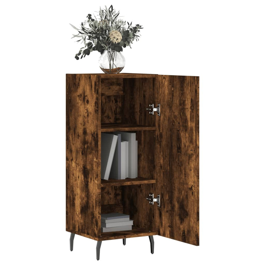 Dressoir 34,5X34X90 Cm Bewerkt Hout Gerookt Eiken