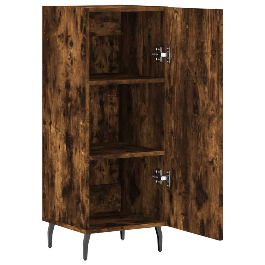 Dressoir 34,5X34X90 Cm Bewerkt Hout Gerookt Eiken