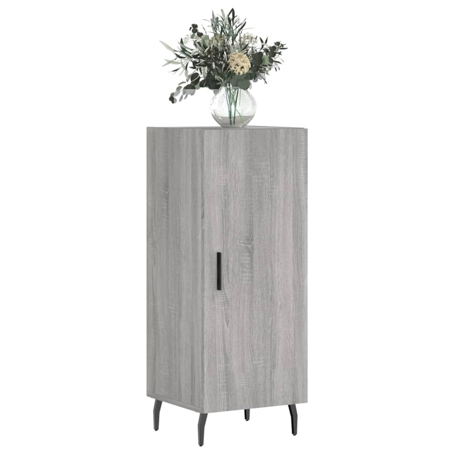 Dressoir 34,5X34X90 Cm Bewerkt Hout Grijs Sonoma Eikenkleurig