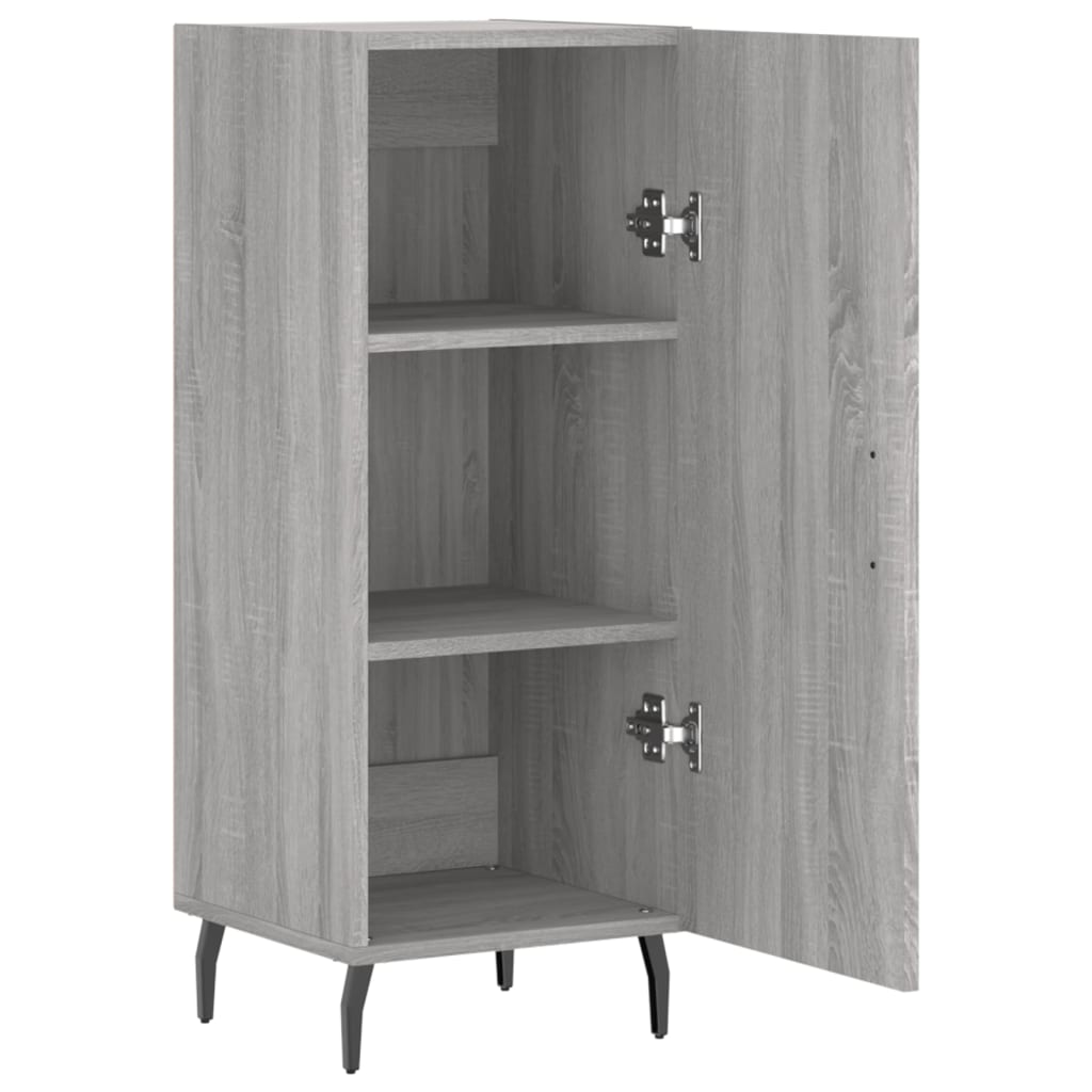 Dressoir 34,5X34X90 Cm Bewerkt Hout Grijs Sonoma Eikenkleurig