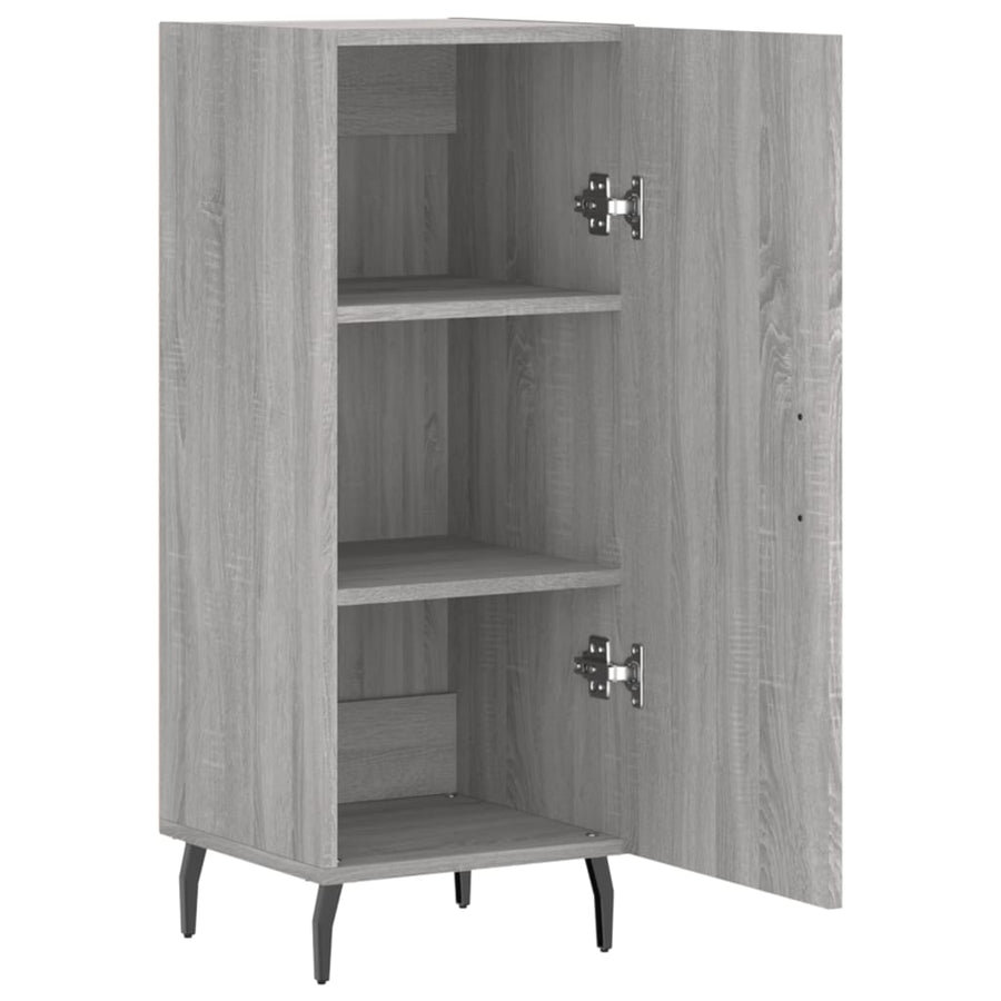 Dressoir 34,5X34X90 Cm Bewerkt Hout Grijs Sonoma Eikenkleurig
