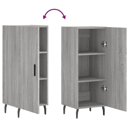 Dressoir 34,5X34X90 Cm Bewerkt Hout Grijs Sonoma Eikenkleurig