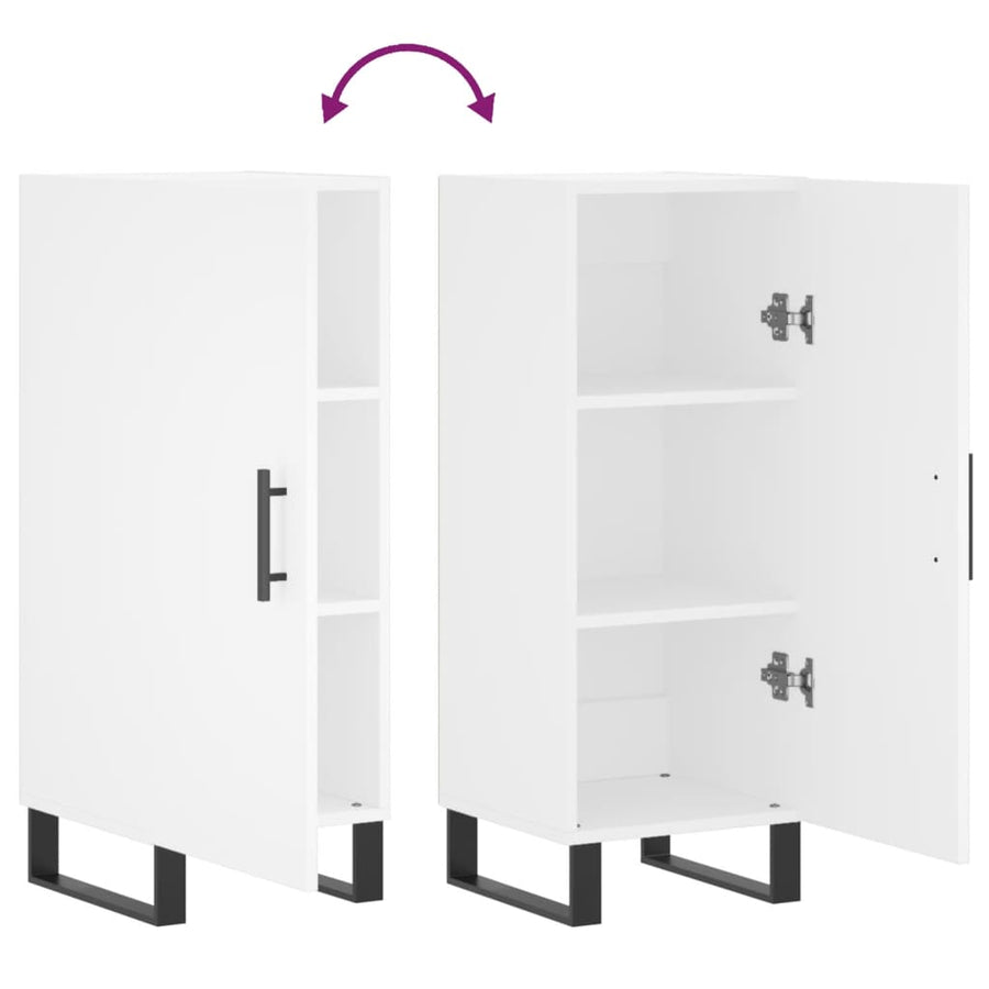 Dressoir 34,5X34X90 Cm Bewerkt Hout Wit