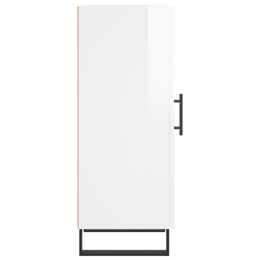 Dressoir 34,5X34X90 Cm Bewerkt Hout Hoogglans Wit