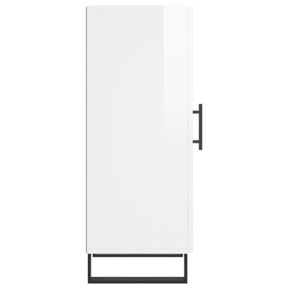 Dressoir 34,5X34X90 Cm Bewerkt Hout Hoogglans Wit