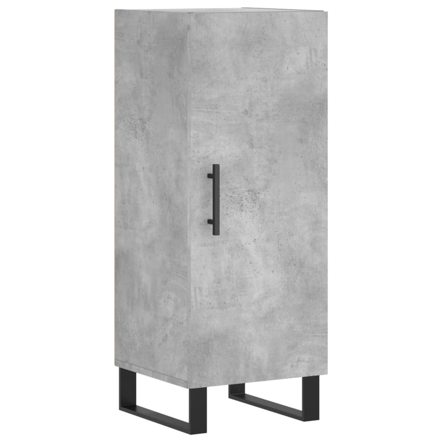 Dressoir 34,5X34X90 Cm Bewerkt Hout Betongrijs