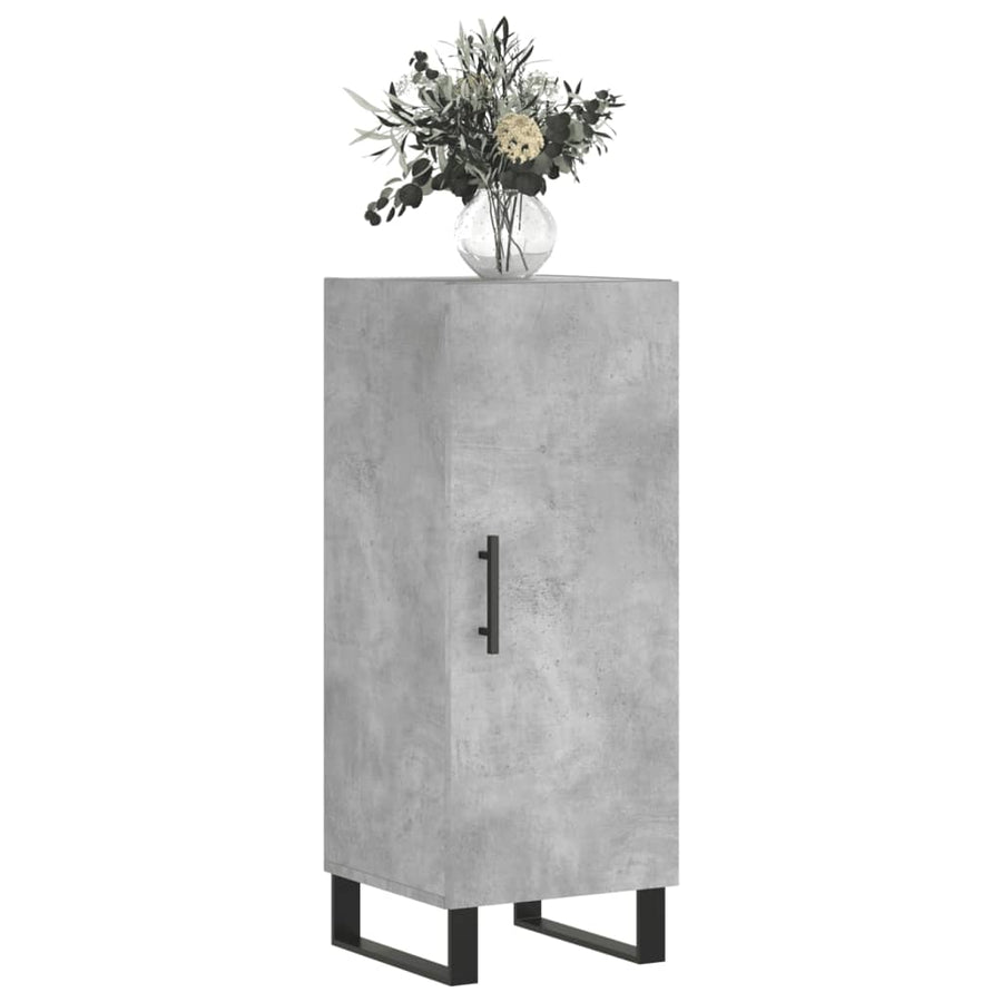 Dressoir 34,5X34X90 Cm Bewerkt Hout Betongrijs