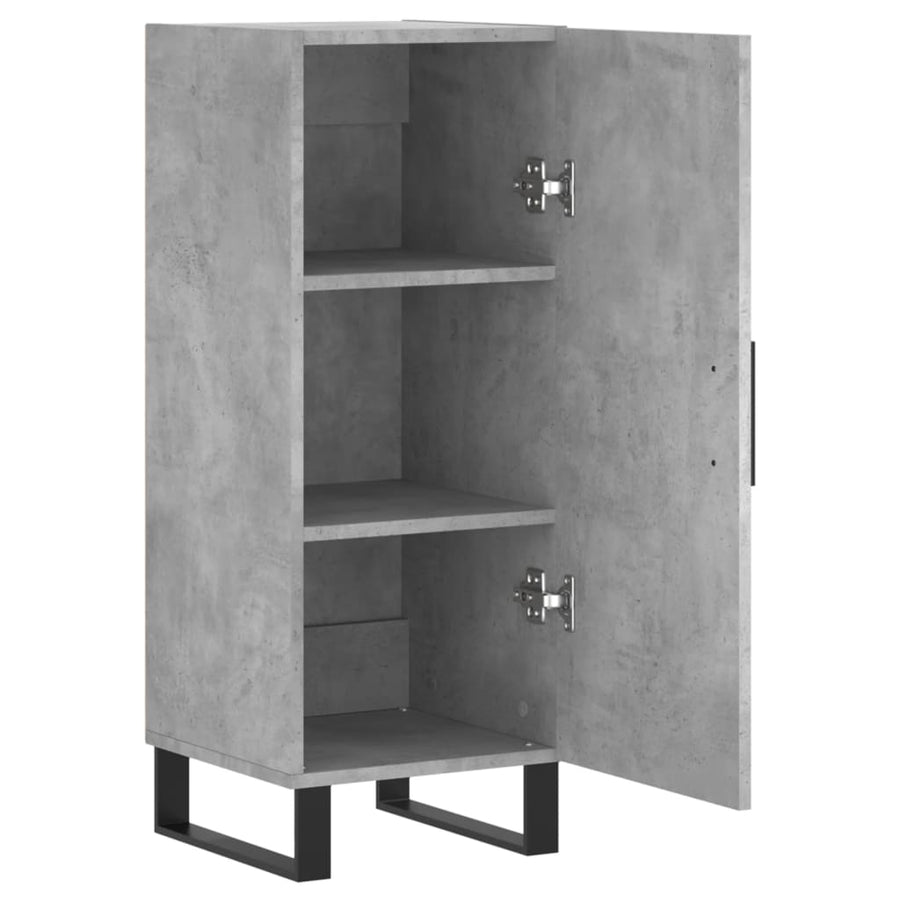 Dressoir 34,5X34X90 Cm Bewerkt Hout Betongrijs