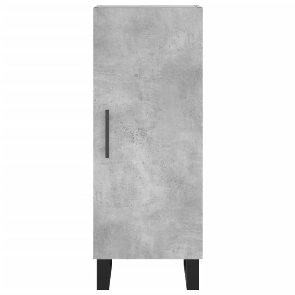 Dressoir 34,5X34X90 Cm Bewerkt Hout Betongrijs
