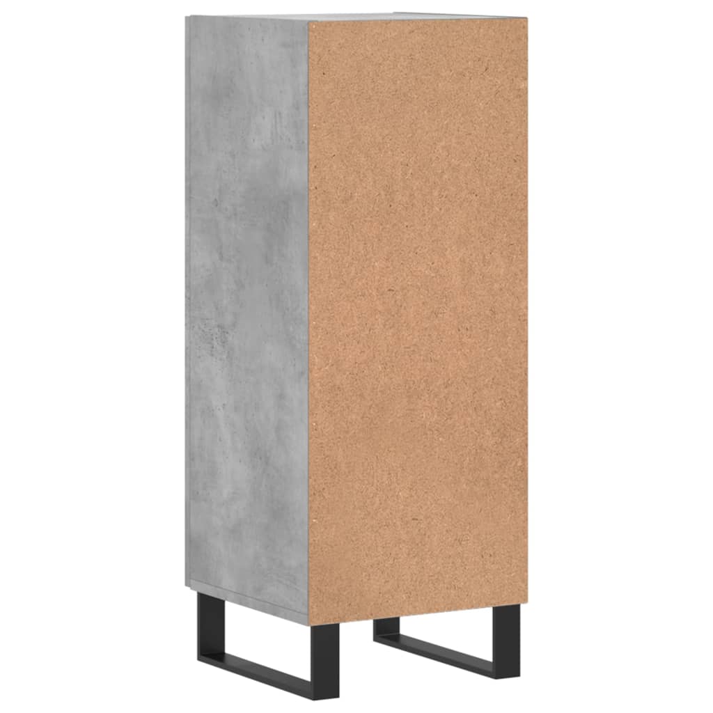Dressoir 34,5X34X90 Cm Bewerkt Hout Betongrijs