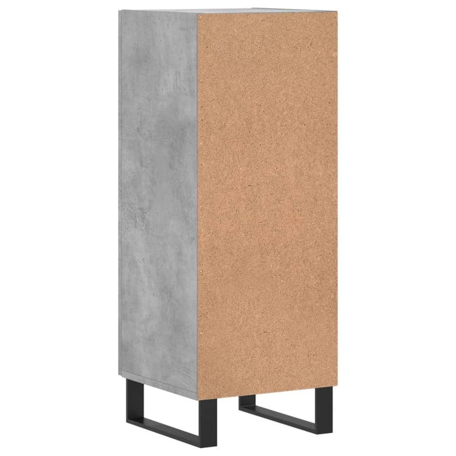 Dressoir 34,5X34X90 Cm Bewerkt Hout Betongrijs