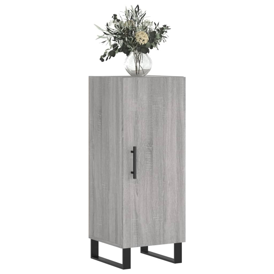 Dressoir 34,5X34X90 Cm Bewerkt Hout Grijs Sonoma Eikenkleurig