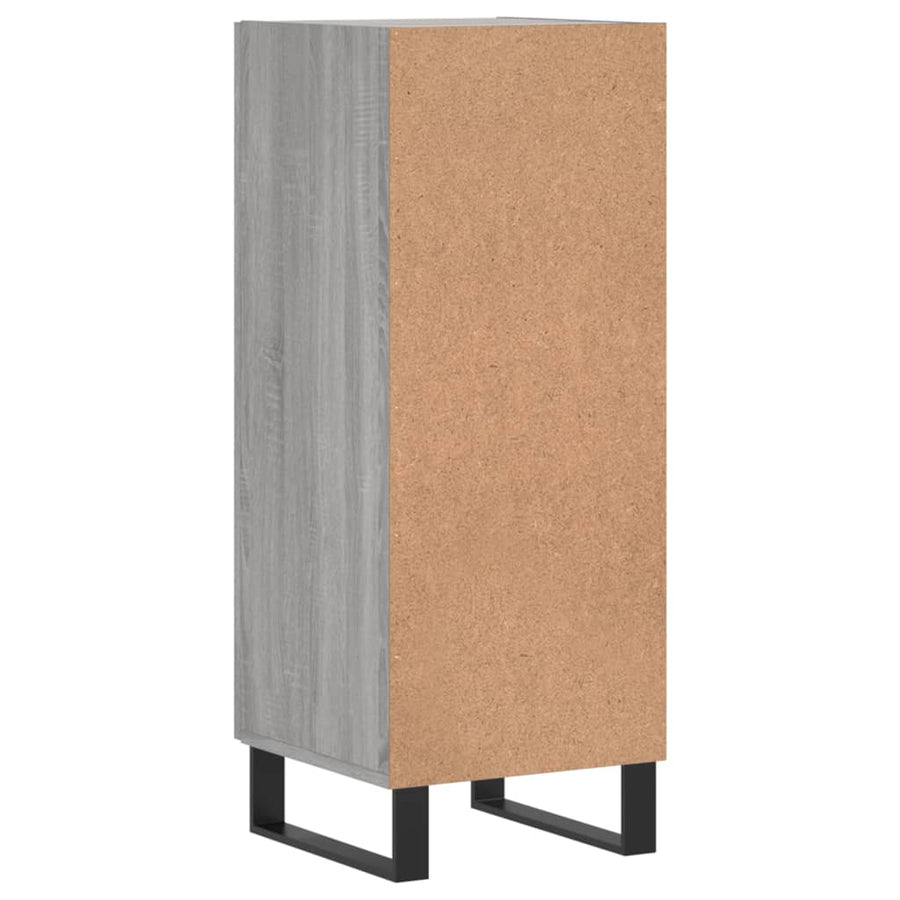 Dressoir 34,5X34X90 Cm Bewerkt Hout Grijs Sonoma Eikenkleurig