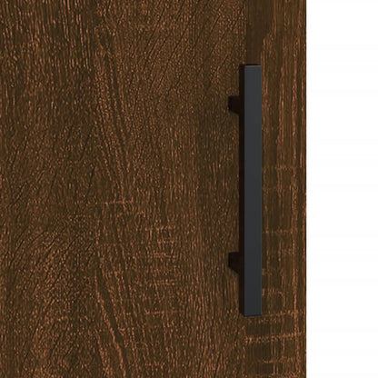 Dressoir 34,5X34X90 Cm Bewerkt Hout Bruin Eikenkleur