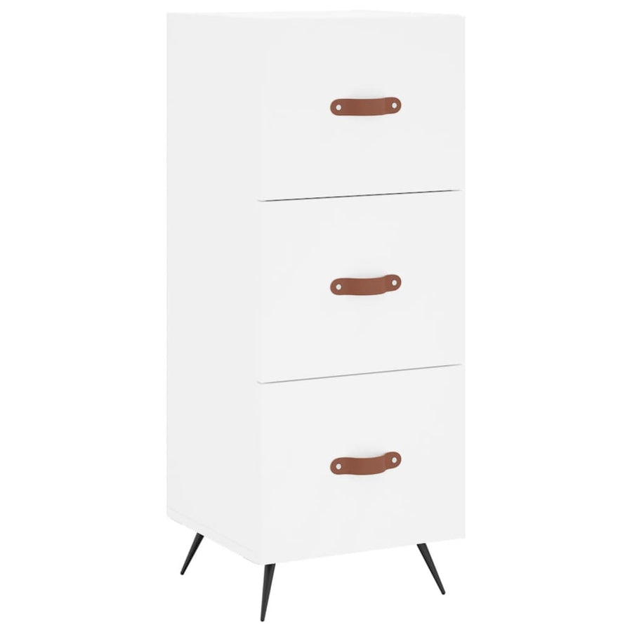 Dressoir 34,5X34X90 Cm Bewerkt Hout Wit
