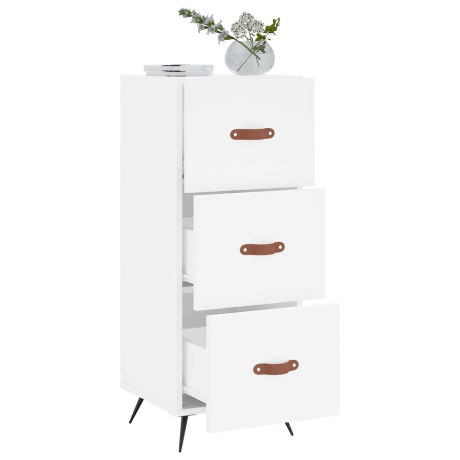Dressoir 34,5X34X90 Cm Bewerkt Hout Wit