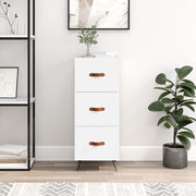 Sideboard 34.5x34x90 cm engineered wood white