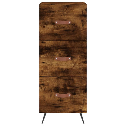Dressoir 34,5X34X90 Cm Bewerkt Hout Gerookt Eiken