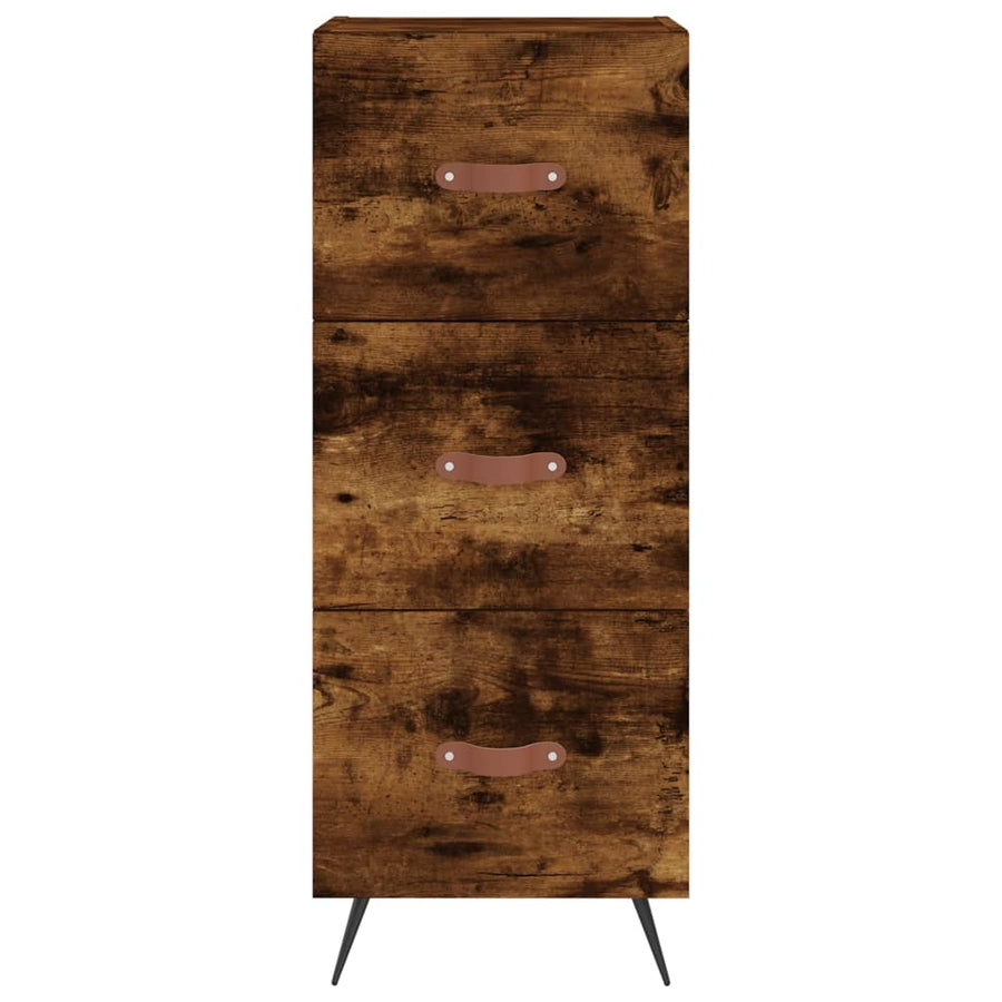 Dressoir 34,5X34X90 Cm Bewerkt Hout Gerookt Eiken