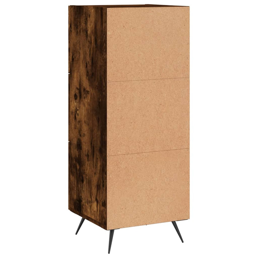 Dressoir 34,5X34X90 Cm Bewerkt Hout Gerookt Eiken