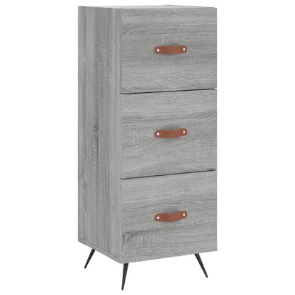Dressoir 34,5X34X90 Cm Bewerkt Hout Grijs Sonoma Eikenkleurig