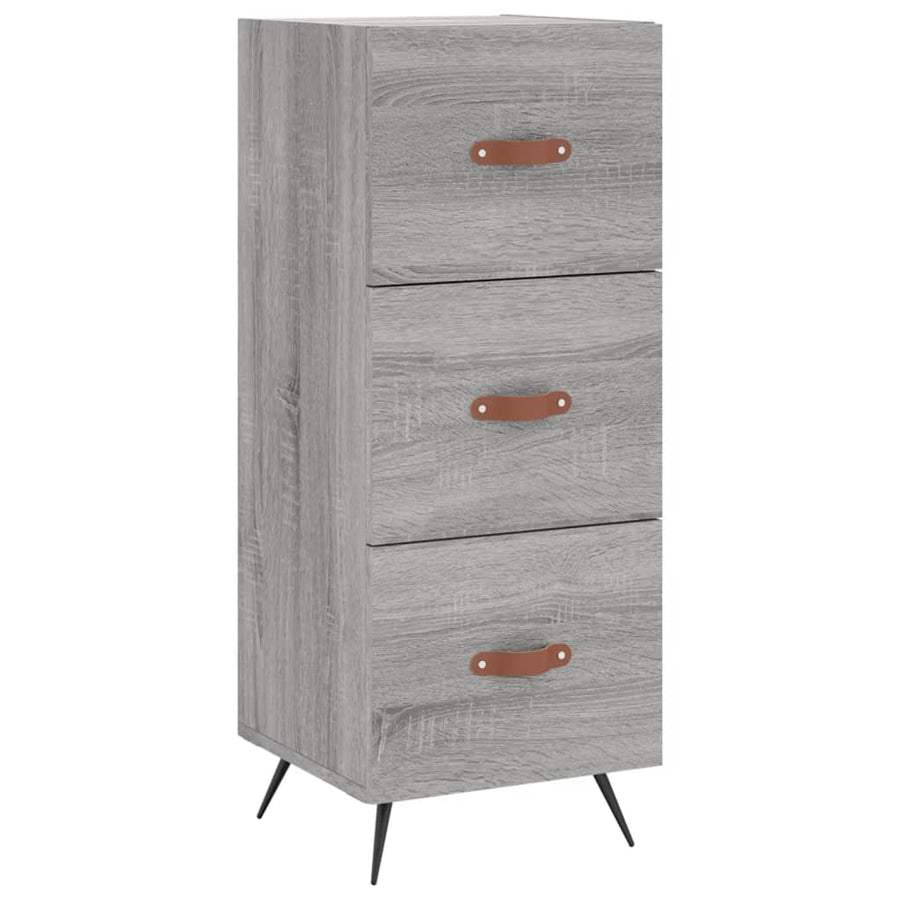 Dressoir 34,5X34X90 Cm Bewerkt Hout Grijs Sonoma Eikenkleurig