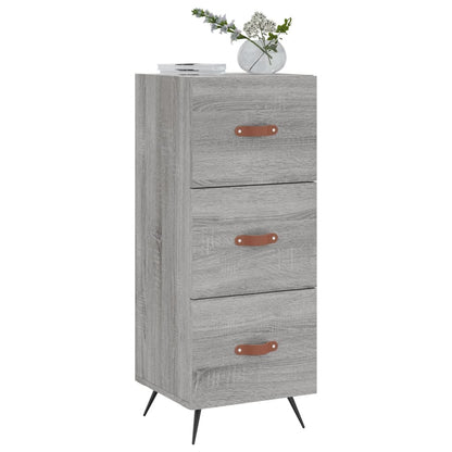 Dressoir 34,5X34X90 Cm Bewerkt Hout Grijs Sonoma Eikenkleurig