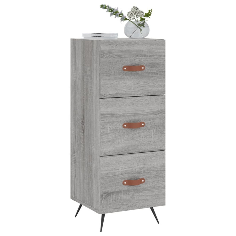 Dressoir 34,5X34X90 Cm Bewerkt Hout Grijs Sonoma Eikenkleurig