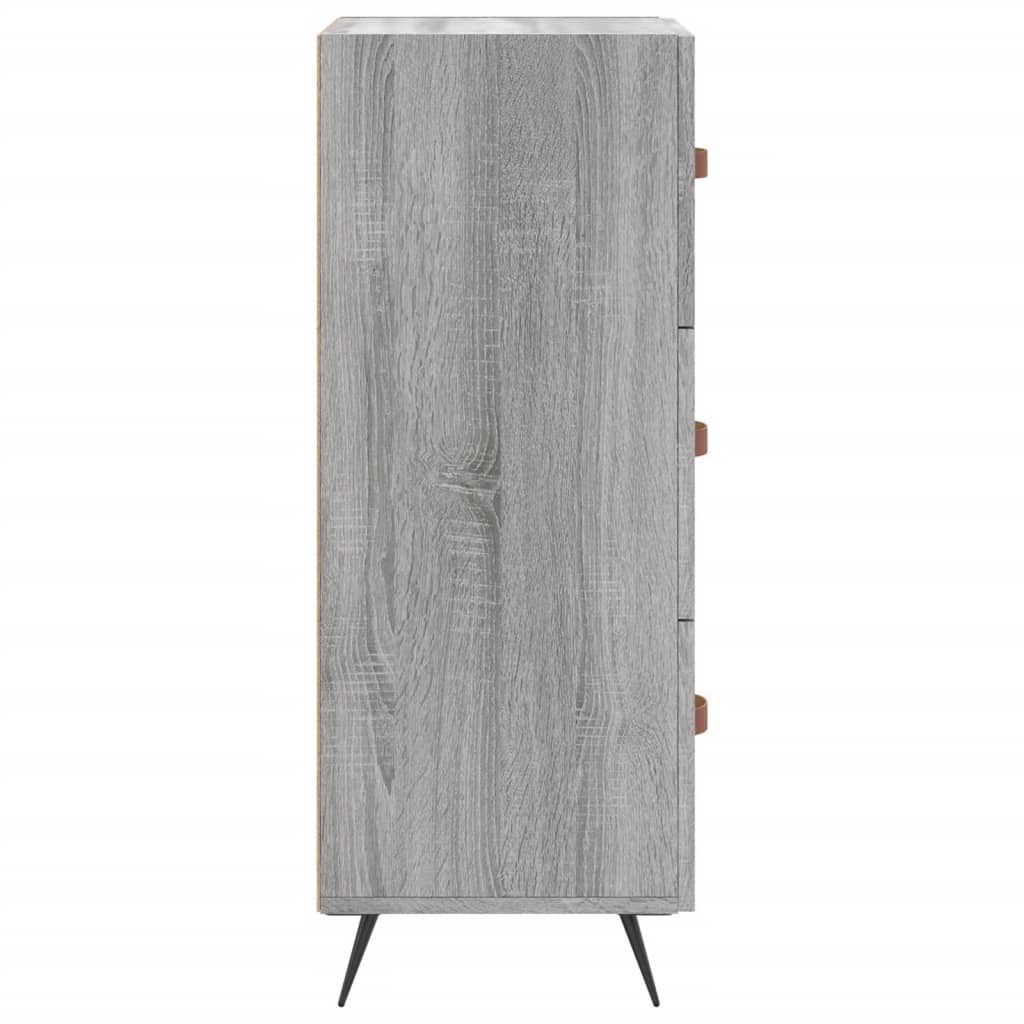 Dressoir 34,5X34X90 Cm Bewerkt Hout Grijs Sonoma Eikenkleurig