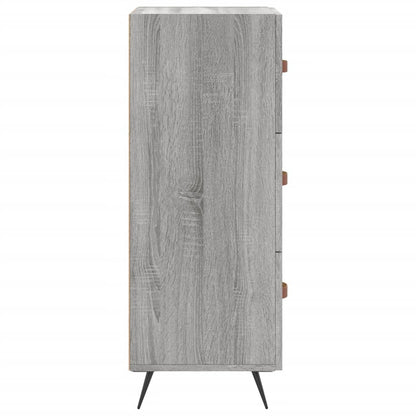 Dressoir 34,5X34X90 Cm Bewerkt Hout Grijs Sonoma Eikenkleurig