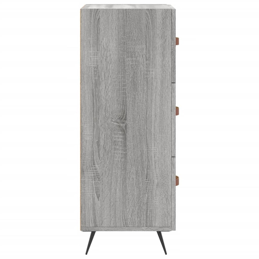 Dressoir 34,5X34X90 Cm Bewerkt Hout Grijs Sonoma Eikenkleurig