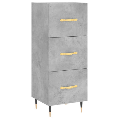 Dressoir 34,5X34X90 Cm Bewerkt Hout Betongrijs