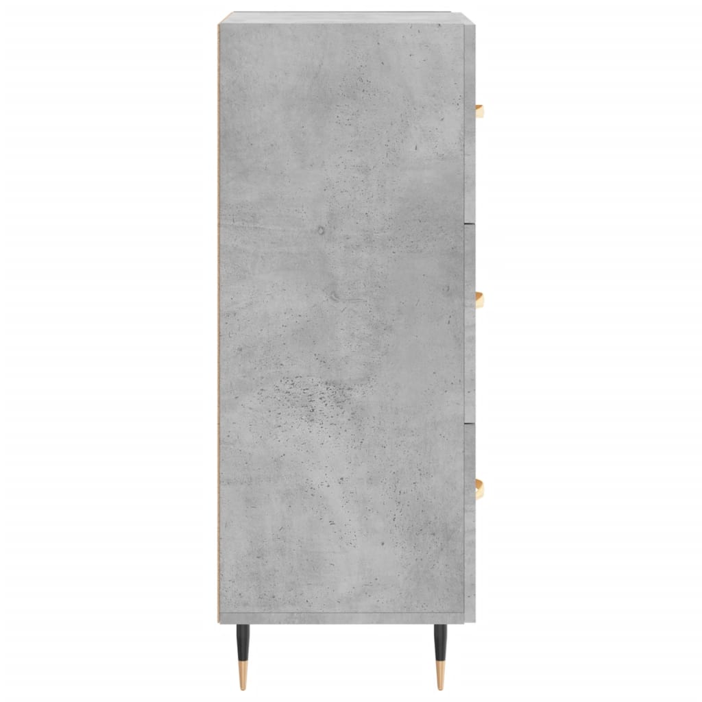 Dressoir 34,5X34X90 Cm Bewerkt Hout Betongrijs