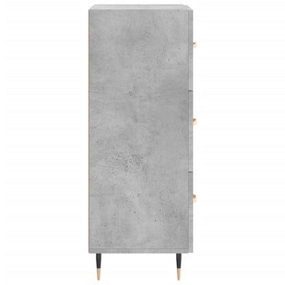 Dressoir 34,5X34X90 Cm Bewerkt Hout Betongrijs