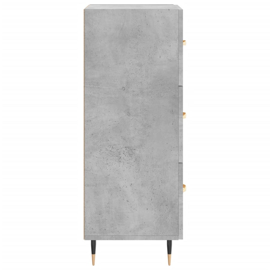 Dressoir 34,5X34X90 Cm Bewerkt Hout Betongrijs