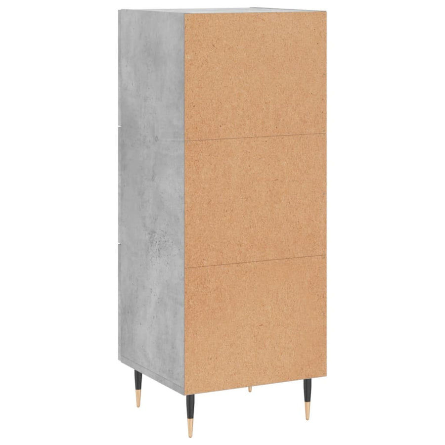 Dressoir 34,5X34X90 Cm Bewerkt Hout Betongrijs