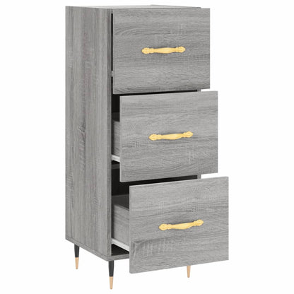Dressoir 34,5X34X90 Cm Bewerkt Hout Grijs Sonoma Eikenkleurig