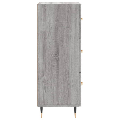 Dressoir 34,5X34X90 Cm Bewerkt Hout Grijs Sonoma Eikenkleurig