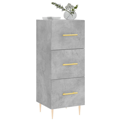 Dressoir 34,5X34X90 Cm Bewerkt Hout Betongrijs
