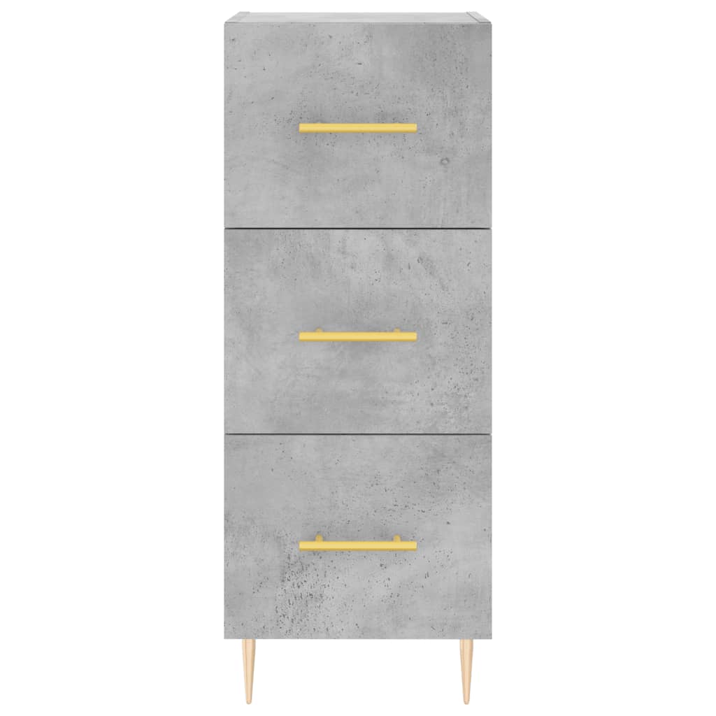 Dressoir 34,5X34X90 Cm Bewerkt Hout Betongrijs