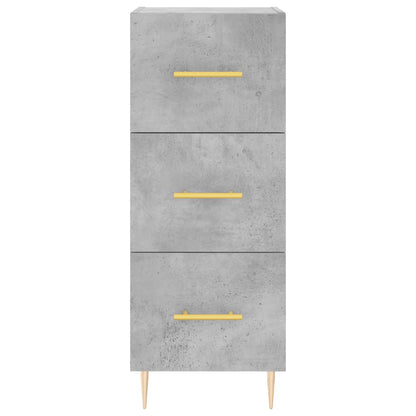 Dressoir 34,5X34X90 Cm Bewerkt Hout Betongrijs